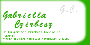 gabriella czirbesz business card